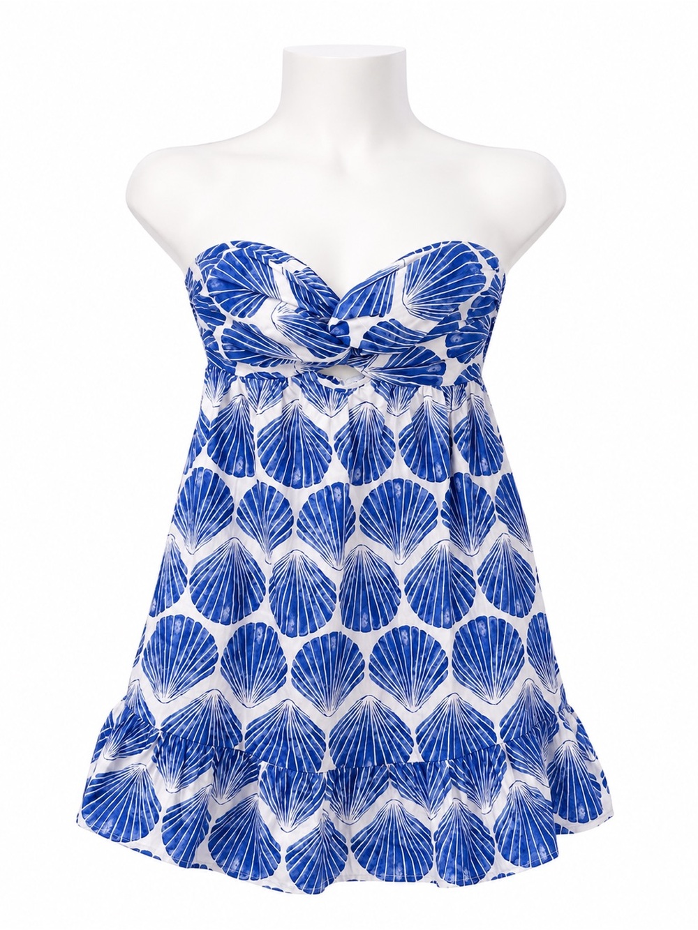 Size M Band of the Free Women’s Blue Seashell Strapless Mini Dress NWT